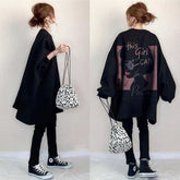 Printed Loose Plus Fleece Sweatshirt